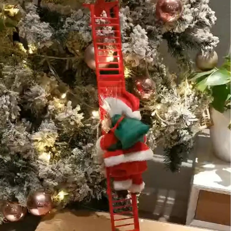 Charming and Cute Climbing Santa