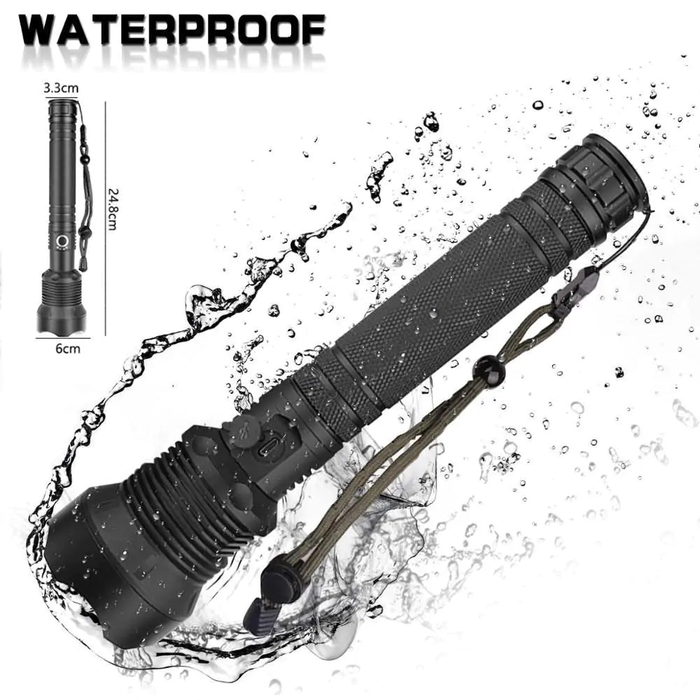 XHP50 and XHP70 up to 90,000 lumens LED Flashlight