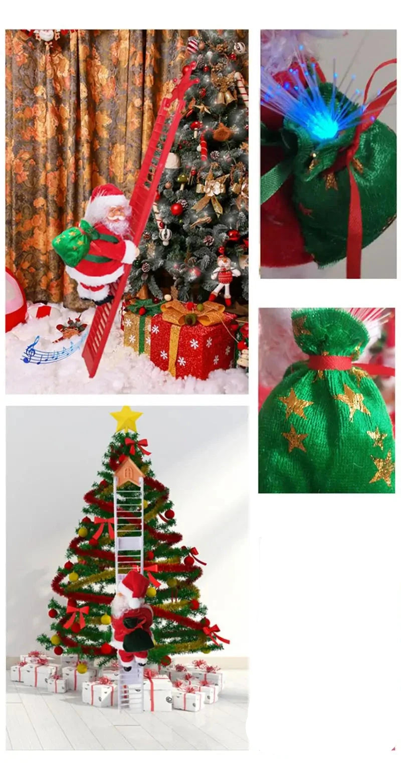 Charming and Cute Climbing Santa